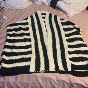 Black and white sweater.